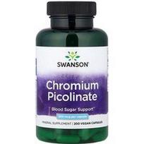 Swanson Vitamins, Chromo pikolinatas, 200 mcg, 200 kapsulių
