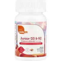 Zahler, Junior D3 & K2, persikų abrikosas, 90 kramtomųjų tablečių