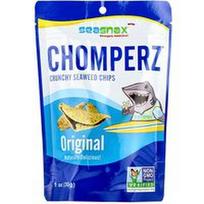 SeaSnax, Chomperz®, traškūs jūros dumblių traškučiai, originalūs, 30 g