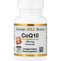California Gold Nutrition, CoQ10, 100 mg, 30 vegetariškų minkštųjų kapsulių