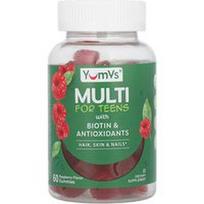 YumVs, Multi paaugliams guminukai su biotinu ir antioksidantais, avietės, 60 guminukų