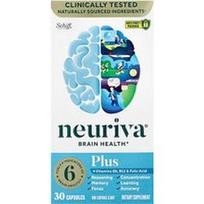 Schiff, „Nuriva®“ smegenų sveikata, plius vitaminai B6, B12 ir folio rūgštis, 30 kapsulių