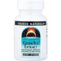 Source Naturals, Žaliosios arbatos ekstraktas, 60 tablečių (100 mg vienoje tabletėje)