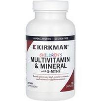 Kirkman Labs, Vaikiškas multivitaminas ir mineralas su 5-MTHF, 120 kapsulių