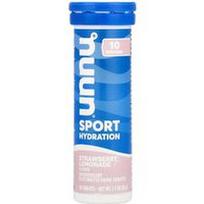 Nuun, Sportinis drėkinimas, putojančios elektrolitų gėrimo tabletės, braškių limonadas, 10 tablečių