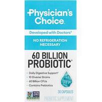 Physician's Choice, 60 milijardų probiotikų, 30 uždelsto atpalaidavimo daržovių kapsulių