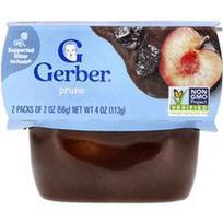 Gerber, Kūdikių maistas, 1st Foods®, slyvų skonio, 2 vnt. pakuotė, po 56 g (2 uncijos)