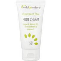 Mild By Nature, Pipirmėčių ir taukmedžio pėdų kremas su argano ir marulos aliejais, 2.5 uncijos (71 g)