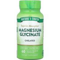 Nature's Truth, Magnio glicinatas, chelatas, 60 greito atpalaidavimo kapsulių (100 mg vienoje kapsulėje)