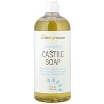 Mild By Nature, Kastilijos muilas, bekvapis, 34 fl oz (1,005 ml)