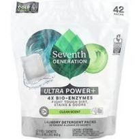 Seventh Generation, Skalbiklių pakuotės, „Ultra Power +“, švaraus kvapo, 42 pakuotės, 840 g