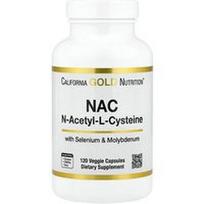 California Gold Nutrition, N-acetil-L-cisteinas su selenu ir molibdenu, 120 vegetariškų kapsulių