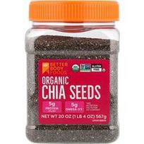 BetterBody Foods, Ekologiškos chia sėklos, 20 uncijų (567 g)