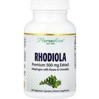 Paradise Herbs, Rhodiola , 180 vegetariškų kapsulių