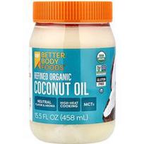BetterBody Foods, Rafinuotas ekologiškas kokosų aliejus, 458 ml (15,5 fl oz)
