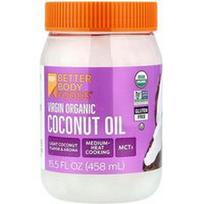 BetterBody Foods, Grynas ekologiškas kokosų aliejus, 15.5 fl oz (458 ml)