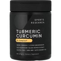 Sports Research, Ciberžolės kurkuminas, 500 mg, 60 minkštųjų gelių