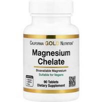 California Gold Nutrition, Magnio chelatas su kalciu, 90 tablečių