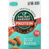Ancient Harvest, Augalinės kilmės baltyminiai makaronai su raudonaisiais lęšiais ir bolivinės balandos rotini, 8 oz (227 g)