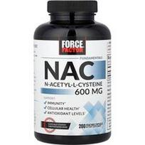 Force Factor, Pagrindai, NAC, N-acetil-L-cisteinas, 600 mg, 200 daržovių kapsulių