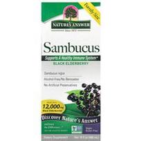 Nature's Answer, Sambucus, juodasis šeivamedis, be alkoholio, 2,500 mg, 16 fl oz (480 ml)