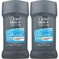 Dove, Men+Care, Antiperspirantas dezodorantas, Clean Comfort, 2 pakuotės, 2.7 oz (76 g)