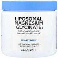 Codeage, Liposominis magnio glicinatas, 240 augalinių kapsulių