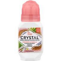 CRYSTAL, Mineralais praturtintas dezodorantas Roll-On, kokosas ir vanilė, 2.25 fl oz (66 ml)