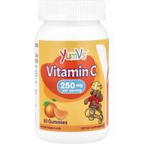 YumVs, Vaikams, Vitamino C guminukai, Skanus apelsinas, 250 mg, 60 guminukų