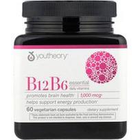 Youtheory, B12 B6 būtini kasdieniai vitaminai, 60 vegetariškų kapsulių