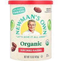 Newman's Own Organics, Saulėje džiovintos razinos, 15 uncijų (425 g)