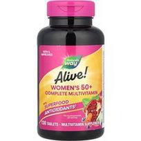 Nature's Way, Gyvas! Moteriškas 50+ visavertis multivitaminas, 130 tablečių