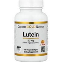 California Gold Nutrition, Liuteinas su zeaksantinu iš medetkų ekstrakto, 120 vegetariškų minkštųjų kapsulių
