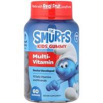 The Smurfs, Vaikiški guminukai, Multivitaminai, 3+ amžiaus, Smurf Berry, 60 guminukų