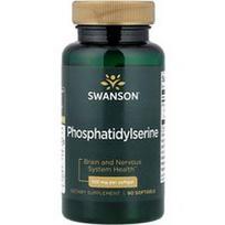 Swanson Vitamins, Fosfatidilserinas, 100 mg, 90 minkštųjų kapsulių