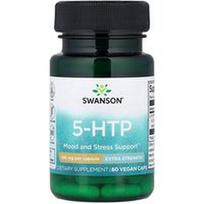 Swanson Vitamins, 5-HTP, papildomas stiprumas, 100 mg, 60 veganiškų dangtelių