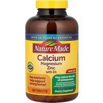 Nature Made, Kalcio magnio cinkas su vitaminu D3, 300 tablečių