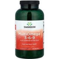 Swanson Vitamins, Multi Omega 3-6-9, 220 minkštųjų gelių