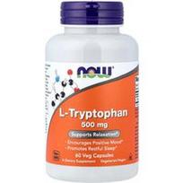NOW Foods, L-triptofanas, 500 mg, 60 daržovių kapsulių