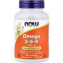 NOW Foods, Omega 3-6-9, 100 minkštųjų kapsulių