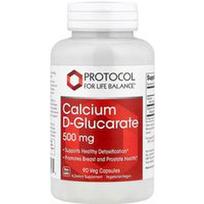Protocol for Life Balance, Kalcio D-gliukaratas, 500 mg, 90 daržovių kapsulių