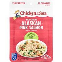 Chicken of the Sea, Laukinėje gamtoje sugauta Aliaskos rožinė lašiša šaltinio vandenyje, mažai natrio, 2,5 uncijos (70 g)
