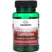 Swanson Vitamins, Resveratrolio kompleksas, 60 kapsulių