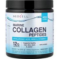 NeoCell, Jūrinio kolageno peptidai + hialurono rūgštis, MSM ir vitaminas C, be skonio, 200 g