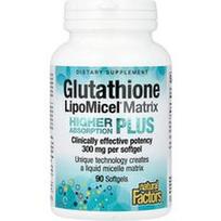 Natural Factors, Glutationo LipoMicel matrica, 300 mg, 90 minkštųjų kapsulių
