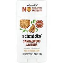 Schmidt's, Dezodorantas, sandalmedis ir citrusiniai vaisiai, 2.65 uncijos (75 g)