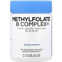 Codeage, Methylfolate B Complex+, 120 augalinių kapsulių