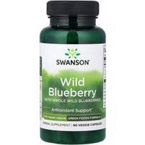 Swanson Vitamins, Laukinės mėlynės su sveikomis laukinėmis mėlynėmis, 250 mg, 90 daržovių kapsulių