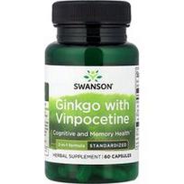 Swanson Vitamins, Ginkmedis su vinpocetinu, standartizuotas, 60 kapsulių