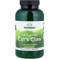 Swanson Vitamins, „Full Spectrum®“ katės letena, 250 kapsulių (500 mg vienoje kapsulėje)